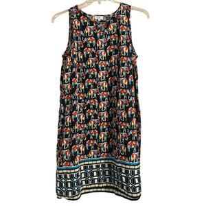 Crown & Ivy Elephant Print Boho Dress Size M